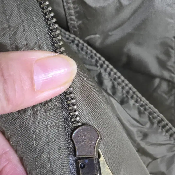 [BUNJANG] Burberry Brit Hooded Parka Coat Khaki / 버버리 브릿 후드 야상 코트 카키