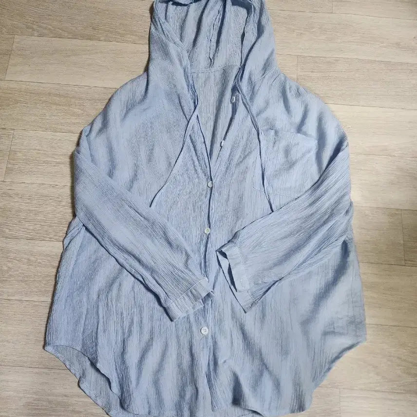 [SOLD OUT] 하늘색 후드 셔츠