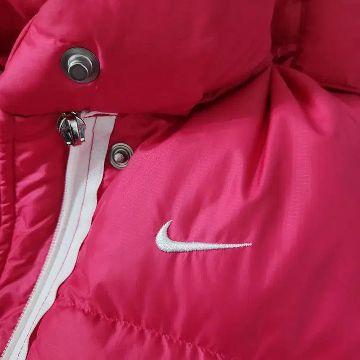 [BUNJANG] Nike Hot Pink Cropped Padded Jumper / 나이키 핫핑크 크롭 패딩 점퍼