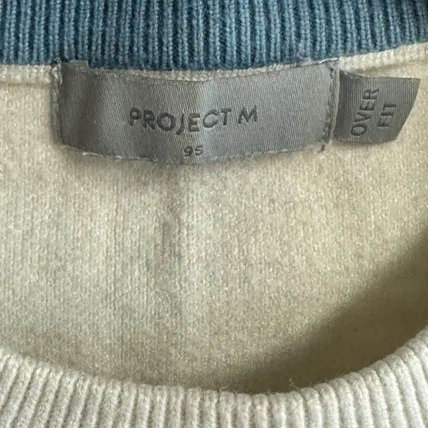 [BUNJANG] PROJECT M Ivory Basic Sweatshirt / 프로젝트엠 PROJECT M 아이보리 맨투맨