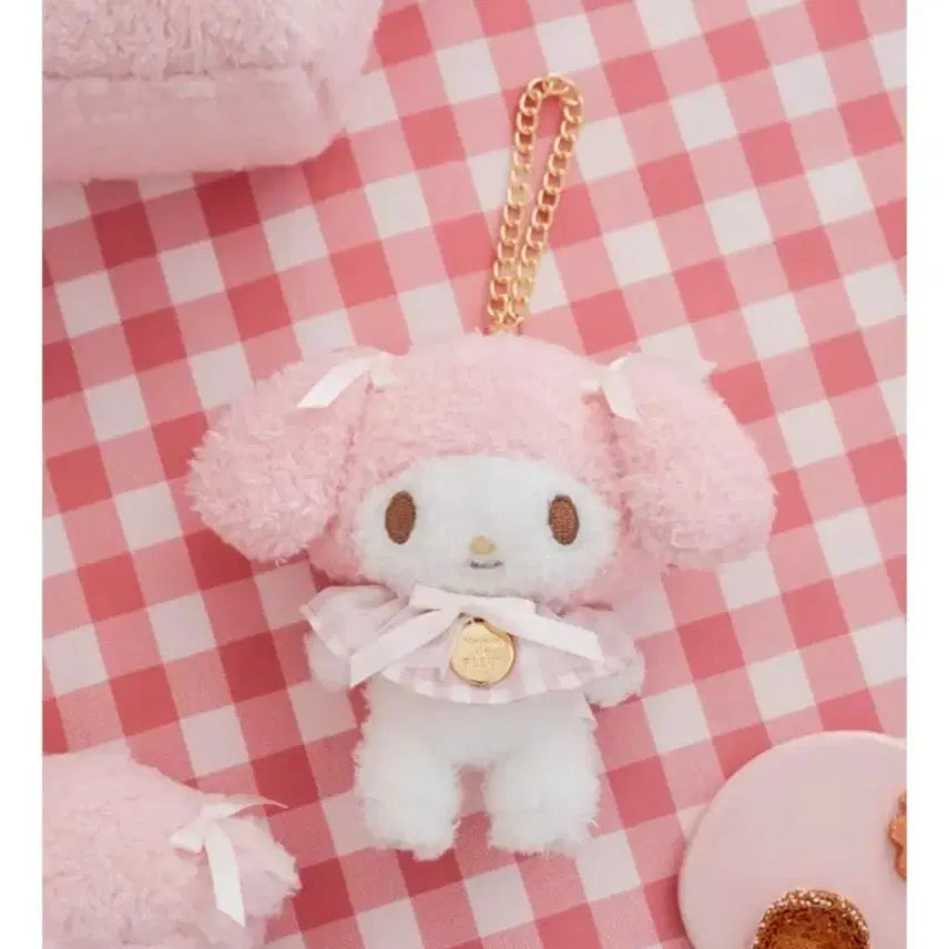 [BUNJANG] Sanrio My Melody Maison de FLEUR Mascot Keyring / 산리오 마이멜로디 메종드플뢰르 마스코트 인형 키링 핑크