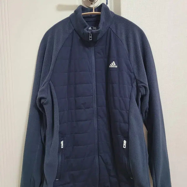 [BUNJANG] Adidas Navy Quilted Fleece Jacket / [아디다스] 네이비 퀼팅 플리스 자켓