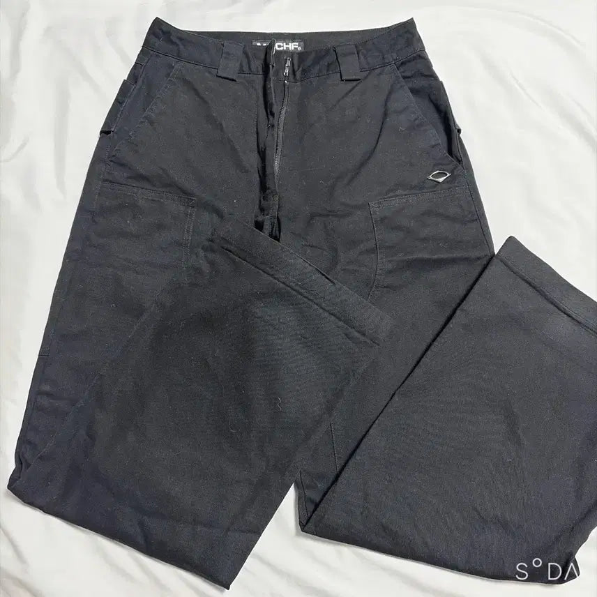 [BUNJANG] Mischief Apron Pocket Work Pants Black S / 미스치프 에이프런 포켓 워크 팬츠 블랙 S