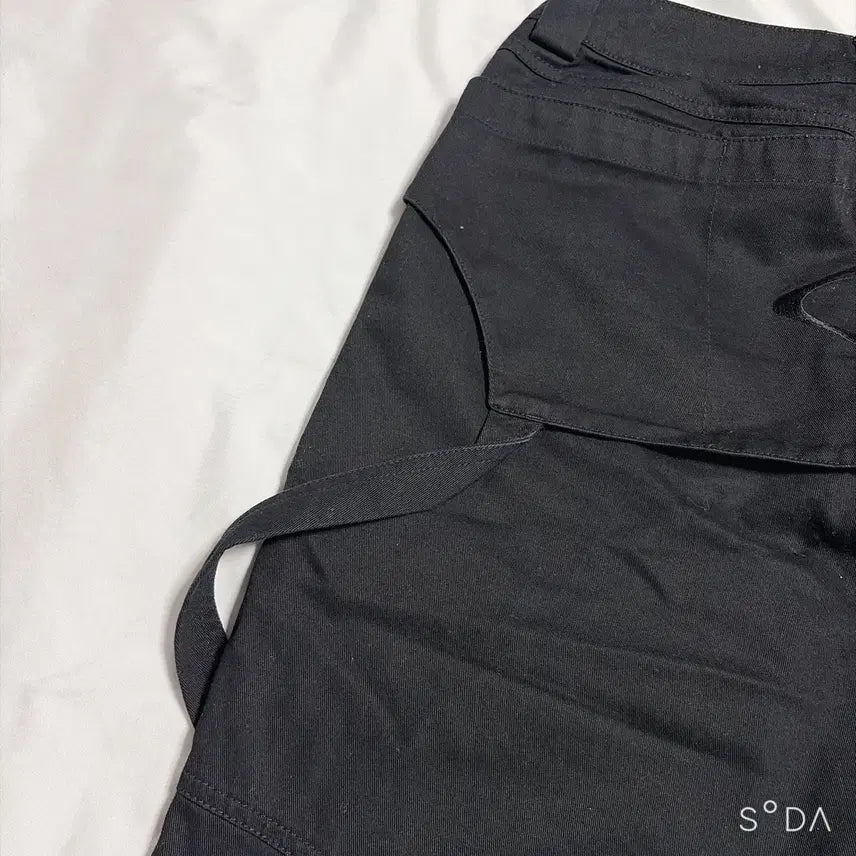 [BUNJANG] Mischief Apron Pocket Work Pants Black S / 미스치프 에이프런 포켓 워크 팬츠 블랙 S