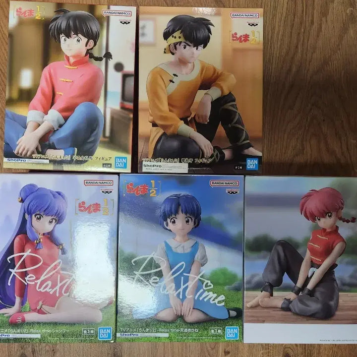 [BUNJANG] Banpresto Ranma 1/2 Relax Time Figure Set / 반프레스토 릴렉스타임 란마5종 미개봉 택포 13만