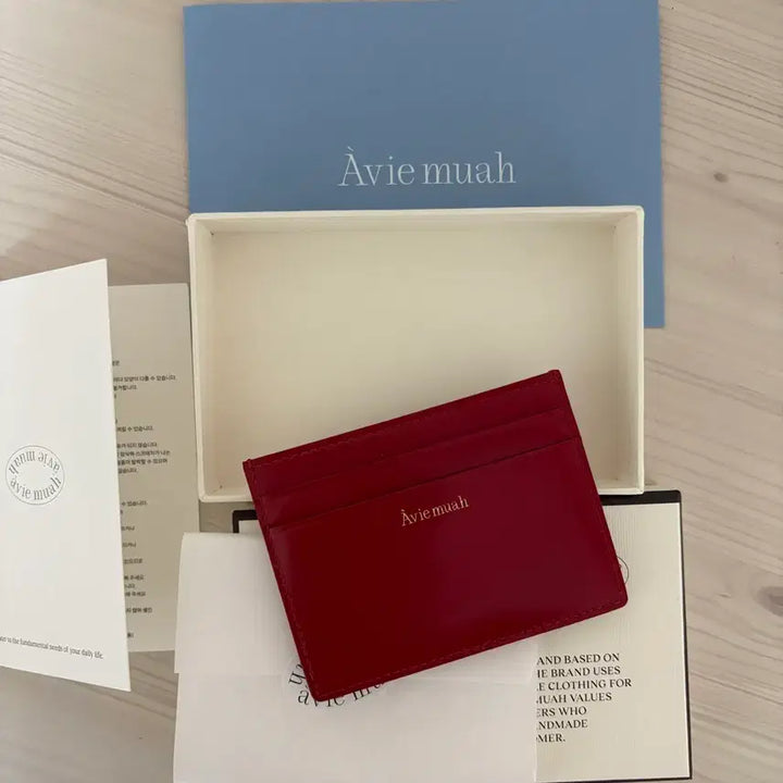 [BUNJANG] AVIE MUAH A Symbol Card Holder Red / 아비에무아 A 심볼 카드 홀더 레드