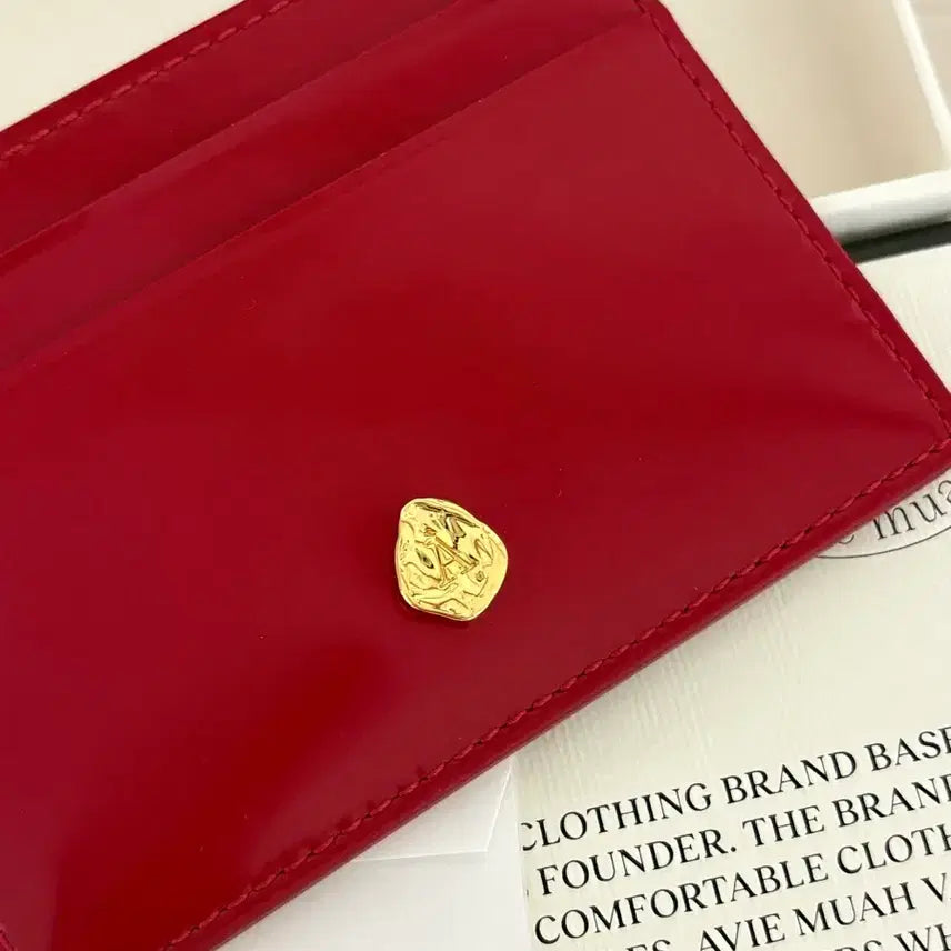 [BUNJANG] AVIE MUAH A Symbol Card Holder Red / 아비에무아 A 심볼 카드 홀더 레드