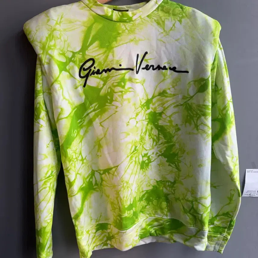 [BUNJANG] Versace Green Tie-Dye Sweatshirt / 지아니 베르사체 그린 타이 다이 맨투맨