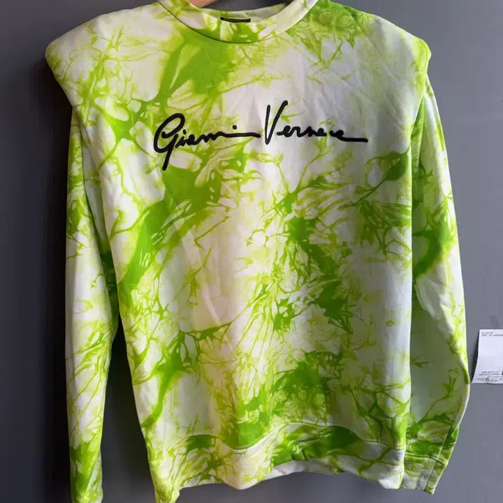 [BUNJANG] Versace Green Tie-Dye Sweatshirt / 지아니 베르사체 그린 타이 다이 맨투맨
