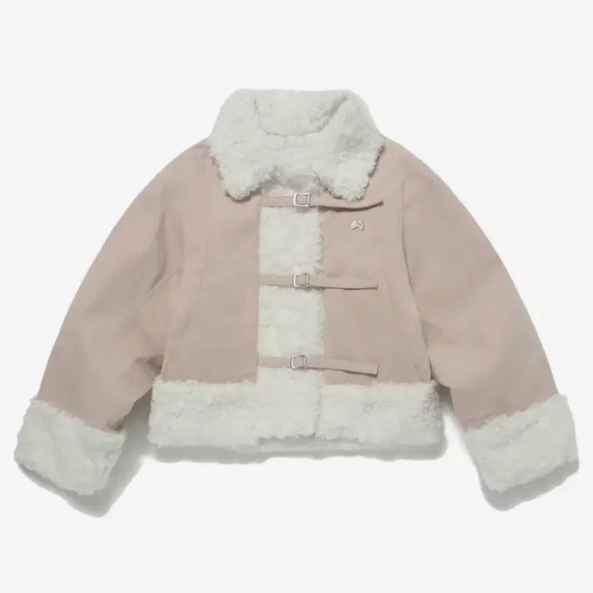 [BUNJANG] Hug Your Skin Shearling Fur Jacket Ash Pink / 허그유어스킨 시어링 퍼 자켓 애쉬 핑크