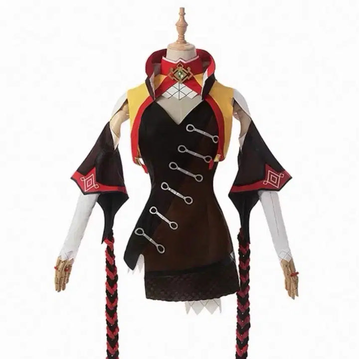 [BUNJANG] Genshin Impact Xinyan Cosplay Costume Set / 원신 신염 코스프레 의상 + 가발