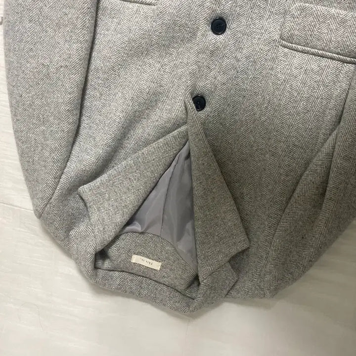 [BUNJANG] Thisis Herringbone Wool Jacket Coat - Gray / 어베인 Thisis 디스이즈 도매택 헤링본 울 자켓 코트 / 그레이
