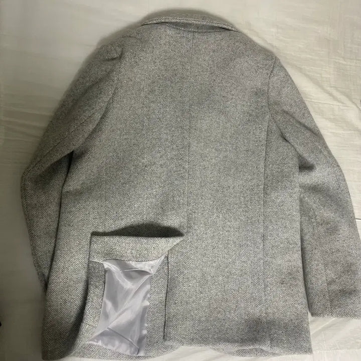 [BUNJANG] Thisis Herringbone Wool Jacket Coat - Gray / 어베인 Thisis 디스이즈 도매택 헤링본 울 자켓 코트 / 그레이