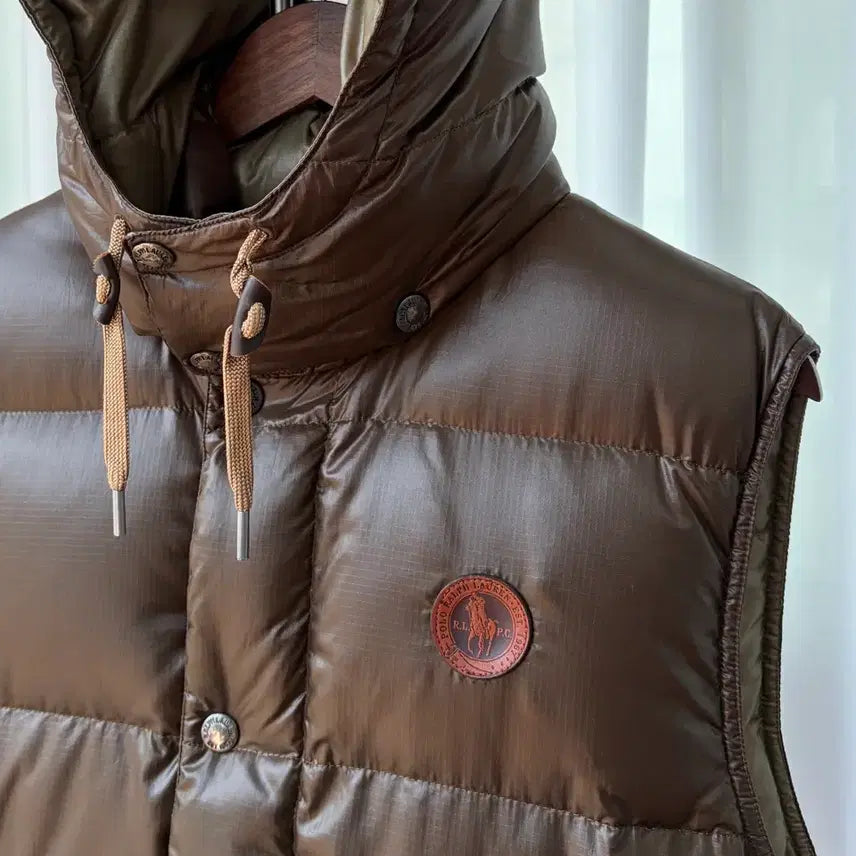 [BUNJANG] Polo Ralph Lauren Leather Pony Two-Way Puffer Vest / [L]폴로 랄프로렌 레더 포니 투웨이 푸퍼 패딩 베스트