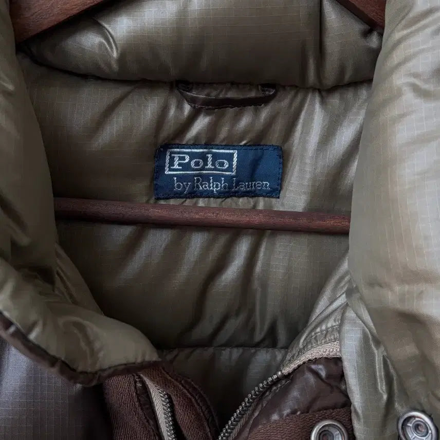 [BUNJANG] Polo Ralph Lauren Leather Pony Two-Way Puffer Vest / [L]폴로 랄프로렌 레더 포니 투웨이 푸퍼 패딩 베스트