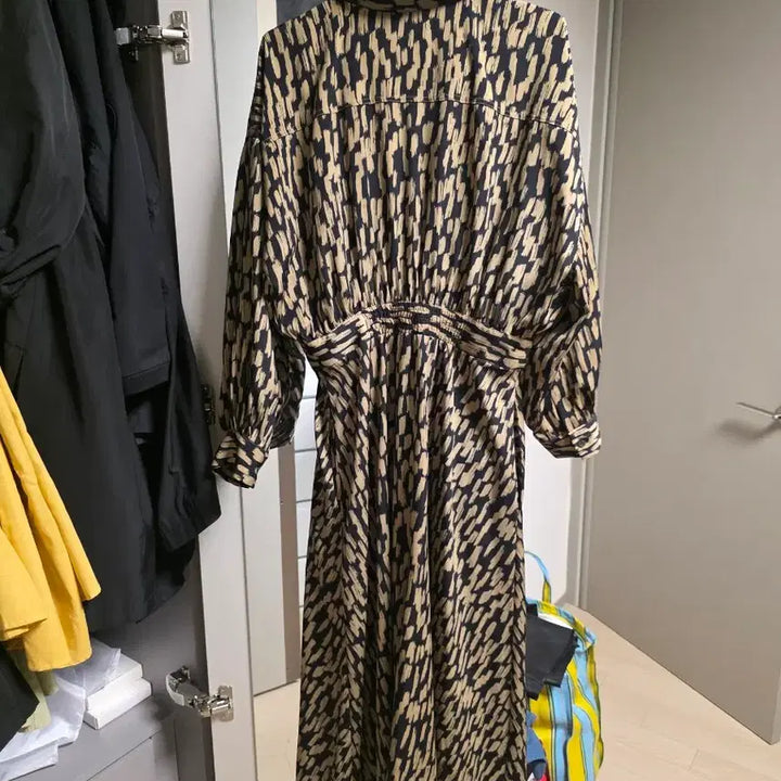 [BUNJANG] Patterned Long Shirt Dress / 패턴 롱 셔츠 원피스