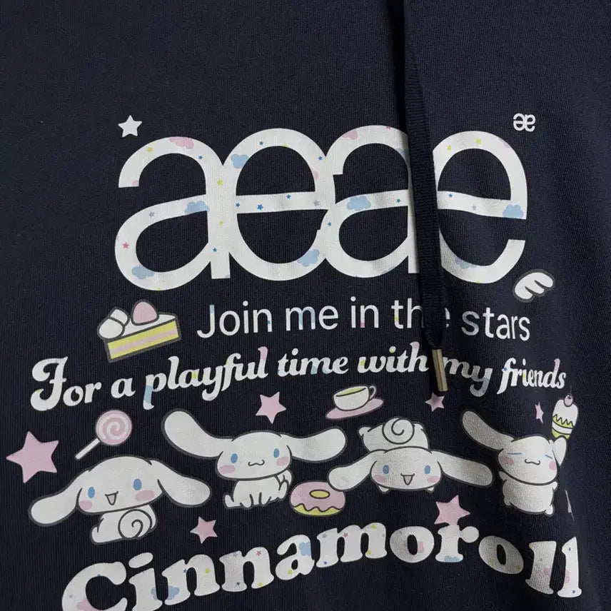[SOLD OUT] aeae 시나모롤 후드티 네이비 0사이즈