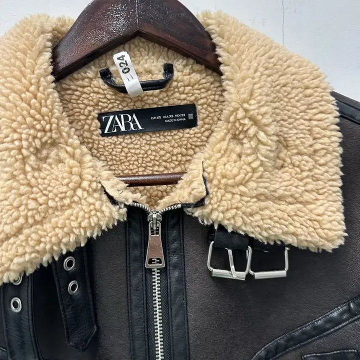[BUNJANG] Zara Vintage Crop Mustang Jacket 85 / [만원 아라비아빈티지]자라 크롭 무스탕 자켓 85