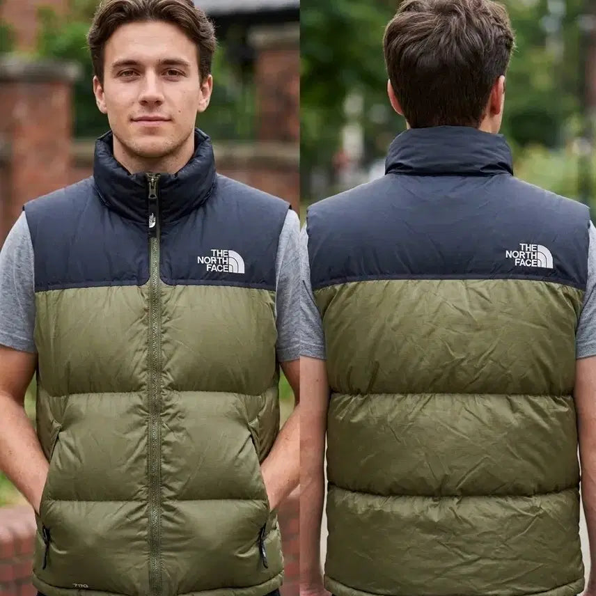 [BUNJANG] The North Face 700 Olive Nuptse Padded Vest / (M/95) 노스페이스 구형 700 올리브 골드원코리아 패딩 조끼 눕시