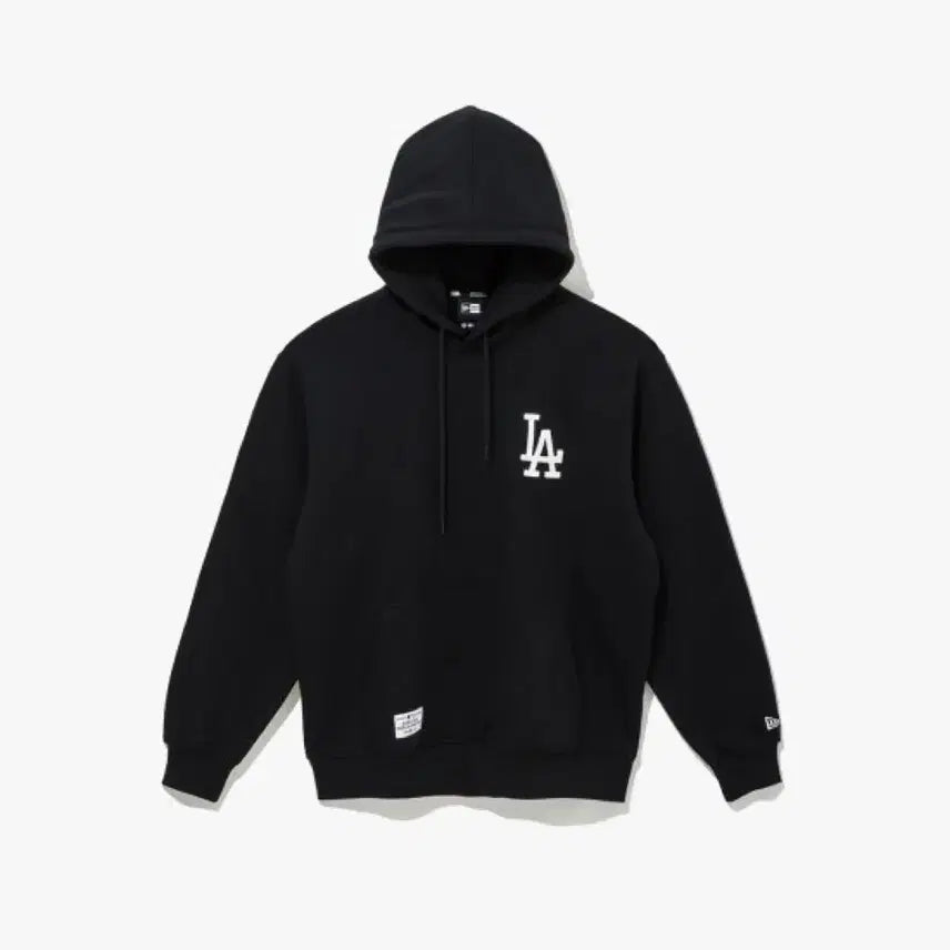 [BUNJANG] MLB LA Dodgers Patched Hoodie Black (Size M) / 뉴에라 NEW ERA MLB LA 다저스 패치드 후드티 블랙 M사이즈