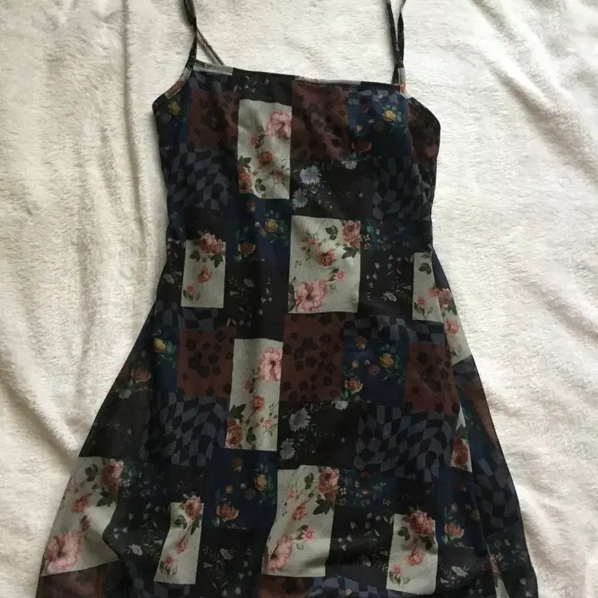 [BUNJANG] SHEIN Pattern Sleeveless Dress / 쉬인 패턴 민소매 원피스