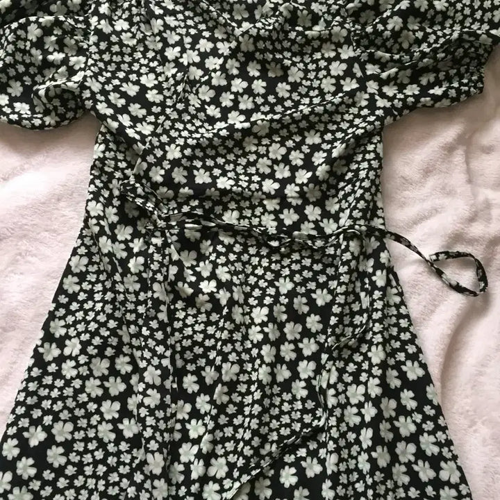 [BUNJANG] Floral Print Wrap Long Dress / 꽃무늬 랩 원피스 롱