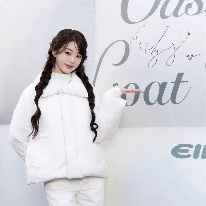 [BUNJANG] AIDER Labelle Cashmere Short Padded Jacket Wonyoung / 아이더 라벨르 캐시미어 숏패딩 장원영 착용