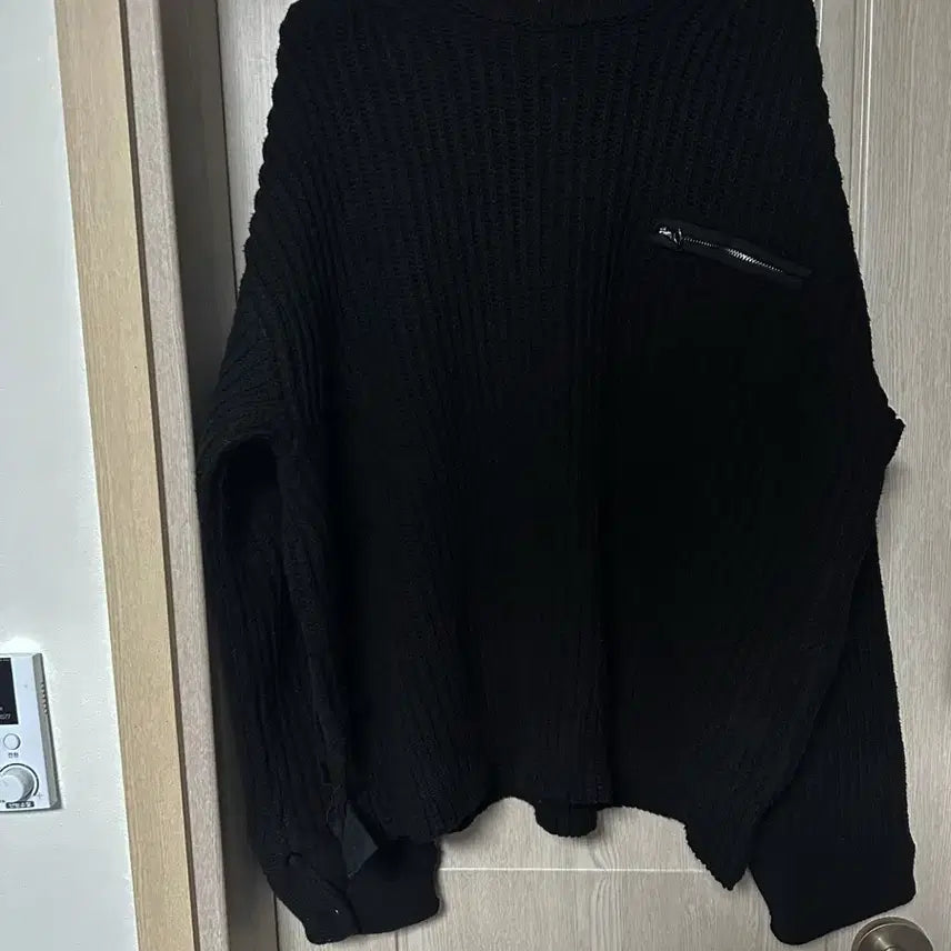 [BUNJANG] Black Oversized Thick Knit Sweater / 블랙도톰박시니트 무배.