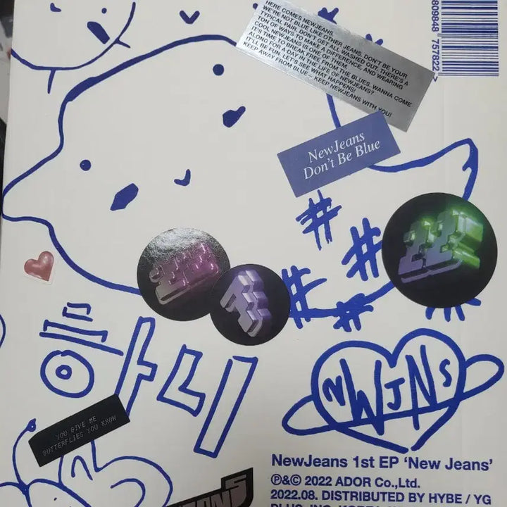 [BUNJANG] NewJeans Photobook Blue + Sticker / 뉴진스 포토북 블루