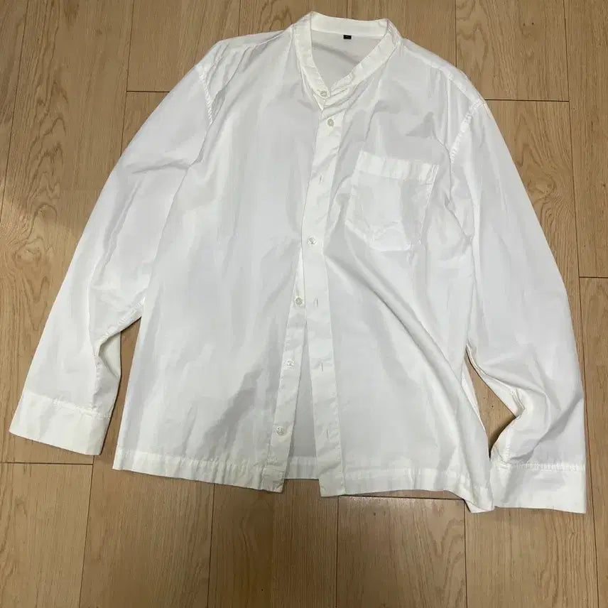 [SOLD OUT] 무인양품 차이나카라 셔츠 화이트 엑스라지