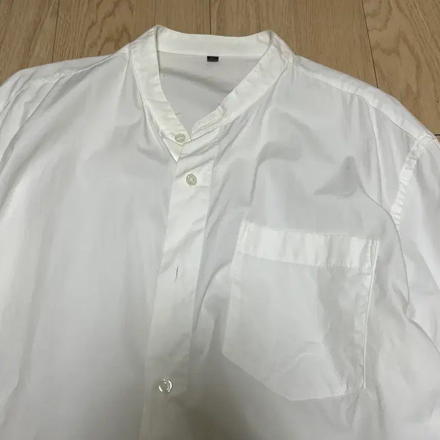 [SOLD OUT] 무인양품 차이나카라 셔츠 화이트 엑스라지