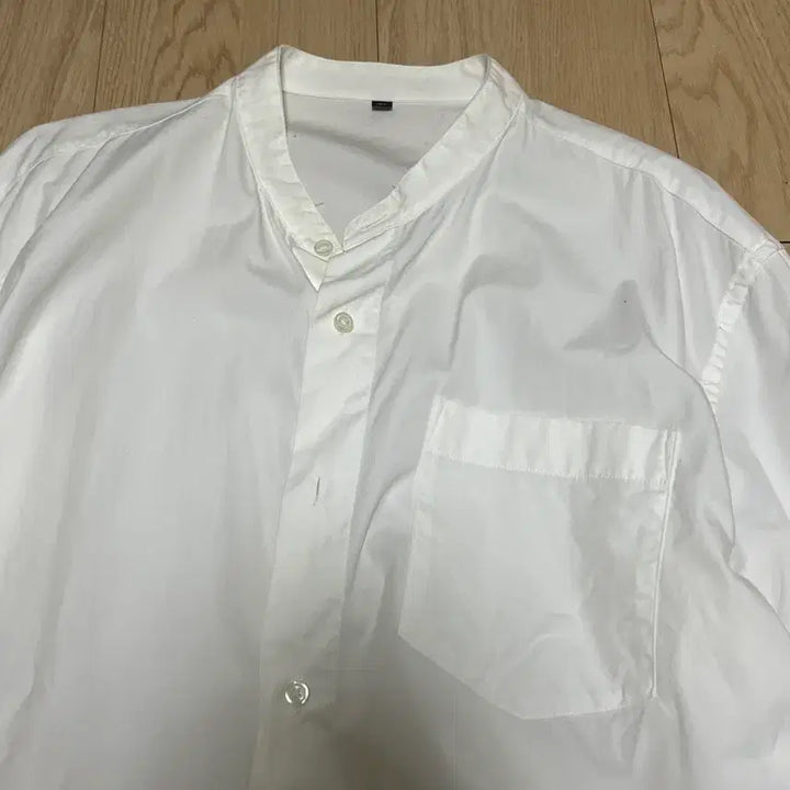 [SOLD OUT] 무인양품 차이나카라 셔츠 화이트 엑스라지