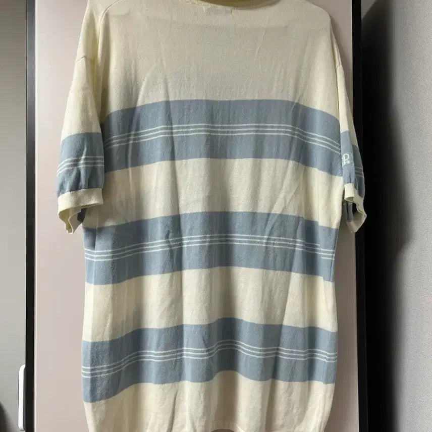 [BUNJANG] Grovestore Striped Collar Short Sleeve T-shirt / 그로브스토어 스트라이프 카라 반팔티셔츠