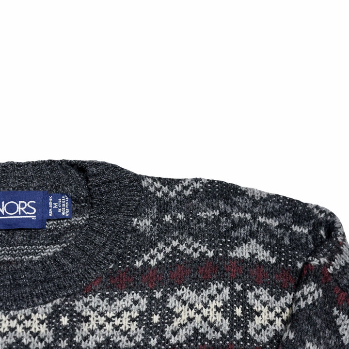 [BUNJANG] HONORS Fair Isle Nordic Knit Sweater / USA 90s 미국빈티지 아메카지 페어아일 노르딕 보헤미안 니트 스웨터