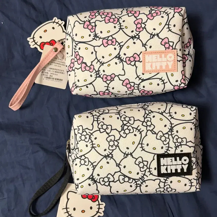 [BUNJANG] Sanrio Hello Kitty Face Pattern Pouch Bag / 산리오 헬로키티 키티 파우치 가방 새상품