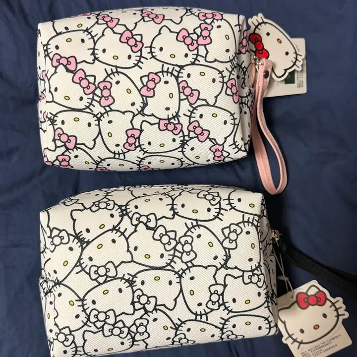 [BUNJANG] Sanrio Hello Kitty Face Pattern Pouch Bag / 산리오 헬로키티 키티 파우치 가방 새상품