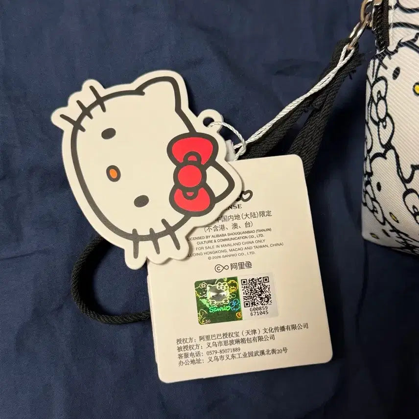 [BUNJANG] Sanrio Hello Kitty Face Pattern Pouch Bag / 산리오 헬로키티 키티 파우치 가방 새상품