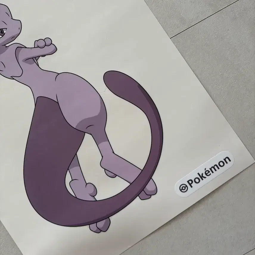 [BUNJANG] Mewtwo Large Tteokbokki Sticker / 뮤츠 띠부씰(대형)