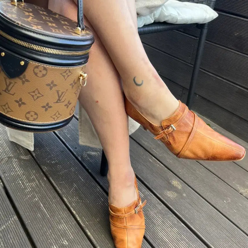 [BUNJANG] Spike-Toe Japanese Handmade Leather Shoes 235 / 스파이크토 일본수제화 235