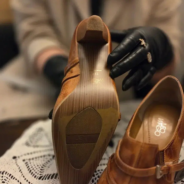 [BUNJANG] Spike-Toe Japanese Handmade Leather Shoes 235 / 스파이크토 일본수제화 235