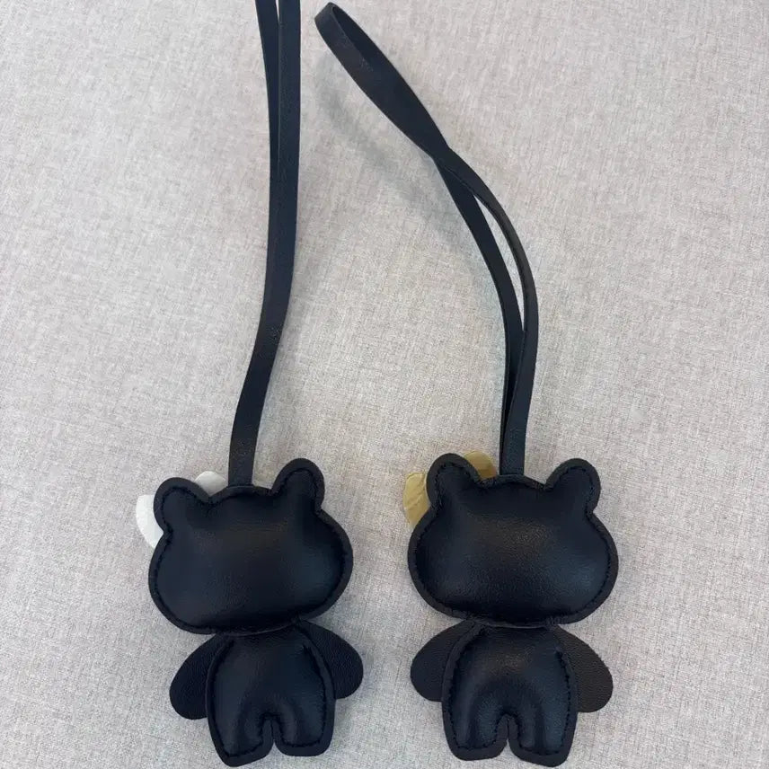 [BUNJANG] Luxury Black Kitty Bag Charm Keyring / 럭셔리 블랙 키티 가방 참 키링 골드 실버 새상품