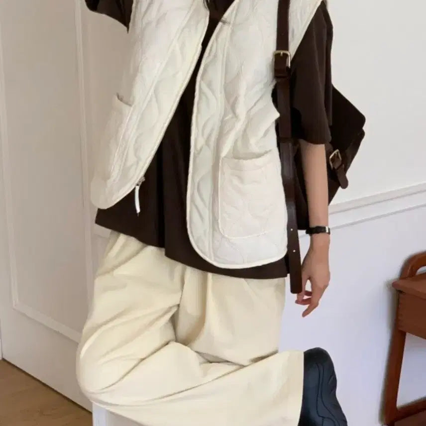 [BUNJANG] Loose Fit Quilted Vest / 루즈핏 플리스 퀄팅 누빔 조끼