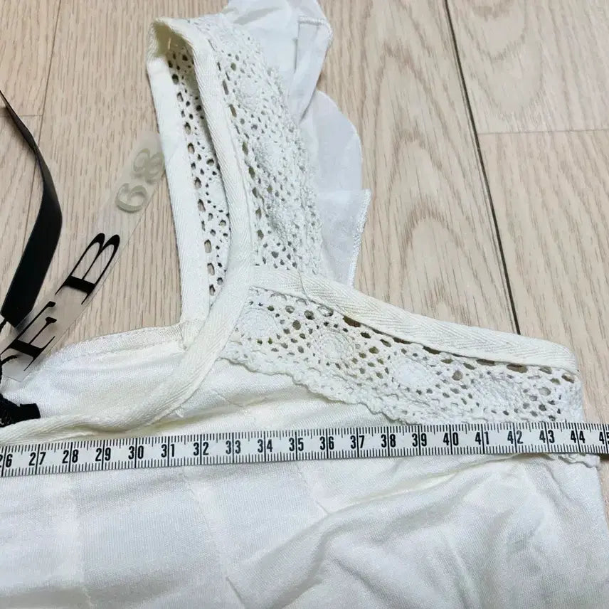 [BUNJANG] Ivory Lace Trim Cotton Dress / 나시 면 원피스