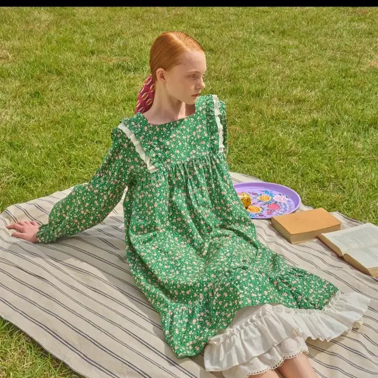 [BUNJANG] Ullala Pajama Lafren Long Sleeve Dress / 울랄라파자마 라플렌 긴팔 원피스