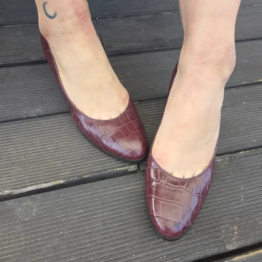 [BUNJANG] Japanese Handmade Leather Shoes - Wine - 235 / 와인색 와니 일본수제화구두 새것 235