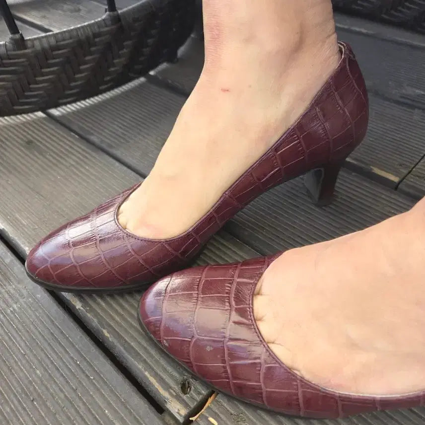 [BUNJANG] Japanese Handmade Leather Shoes - Wine - 235 / 와인색 와니 일본수제화구두 새것 235