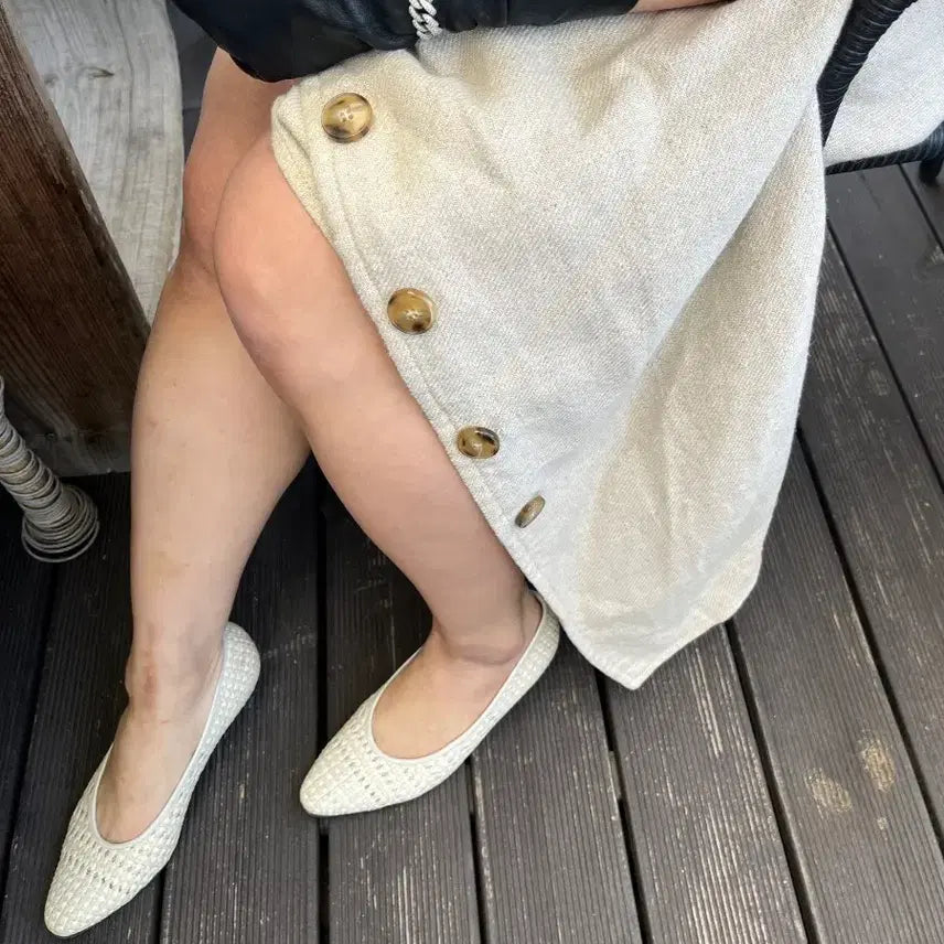 [BUNJANG] Ivory Weaving Japanese Handmade Leather Shoes 235 / 아이보리 위빙 일본수제 가죽구두 235