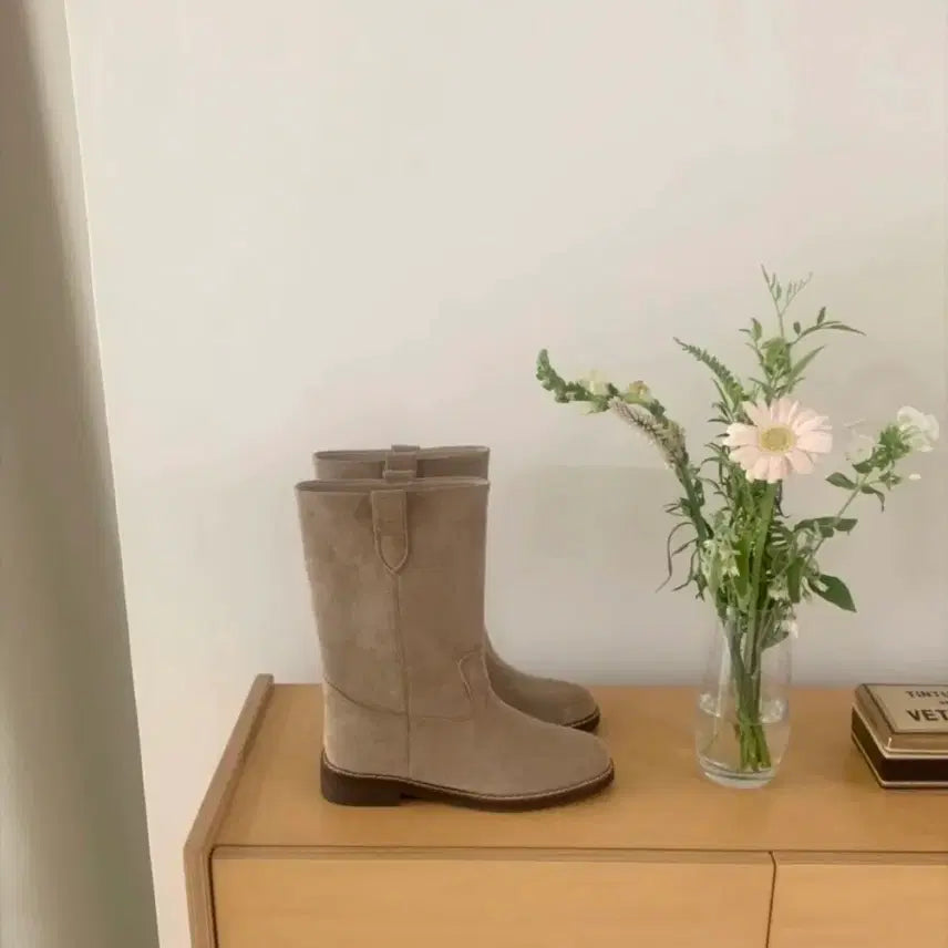 [BUNJANG] Suede Mid Boots Mocha 240 / 스웨이드 미들 부츠 모카 240