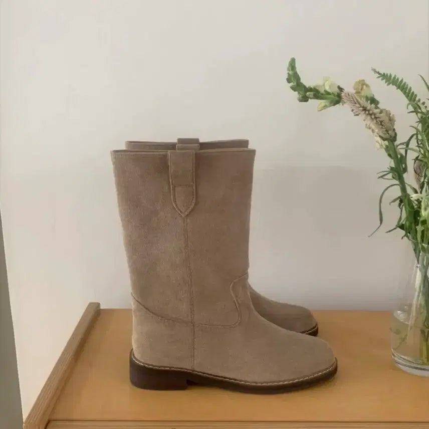 [BUNJANG] Suede Mid Boots Mocha 240 / 스웨이드 미들 부츠 모카 240