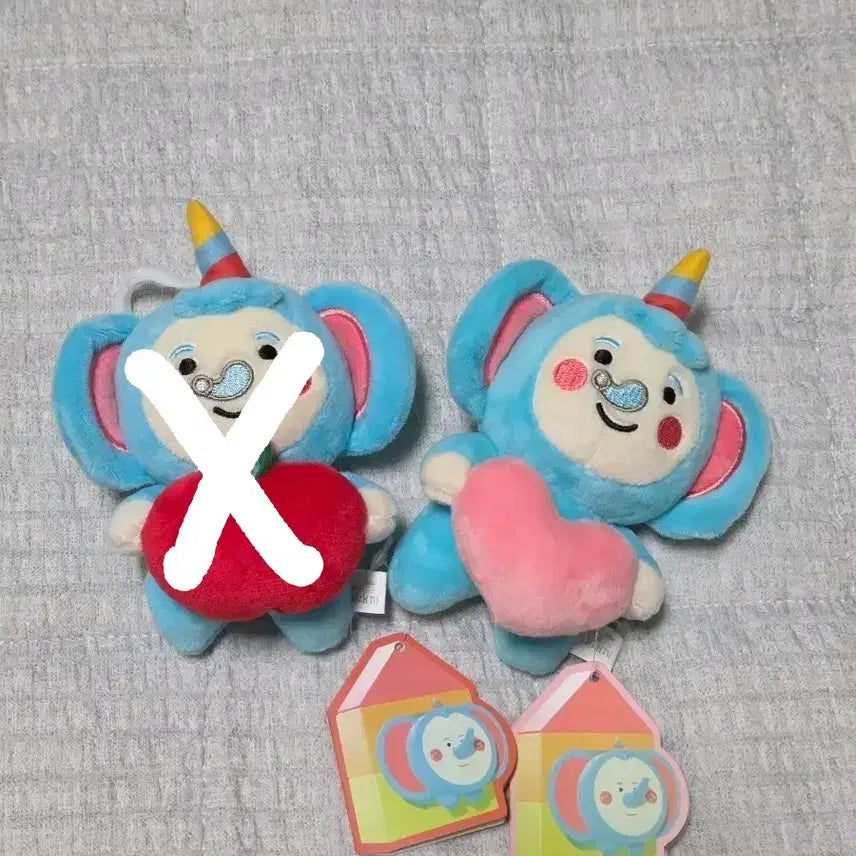 [BUNJANG] Geumjok-i Elephant Character Keyring / (재고 하트2) 금쪽이 코끼리 캐릭터 인형 키링
